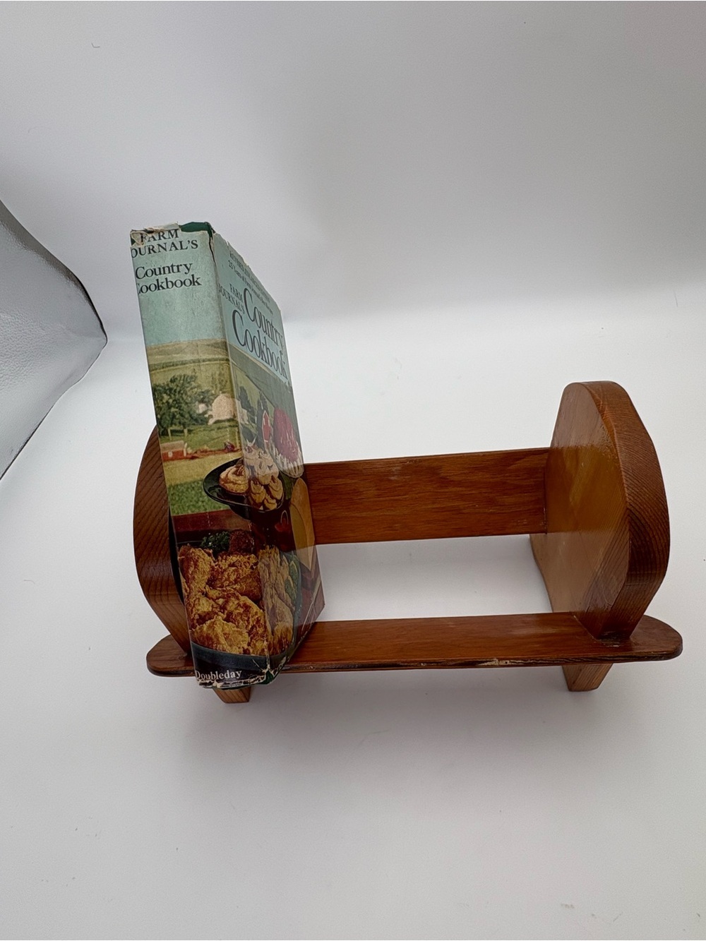 Vintage Wood Cookbook Counter Rack - Picture 13 of 16